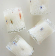 Load image into Gallery viewer, Handblown, Italian glass candle with notes of lavender, bergamot, helichrysum, sage, and peppermint.