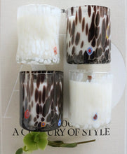 Load image into Gallery viewer, Handblown, Italian glass candle with notes of lavender, bergamot, helichrysum, sage, and peppermint.