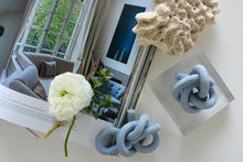 Load image into Gallery viewer, Double Bow Knot &amp; Teamster&#39;s Knot in Pacific Blue.
